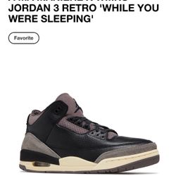 Jordan 3 Retro OG Sp Black/ Black Flat Pewter