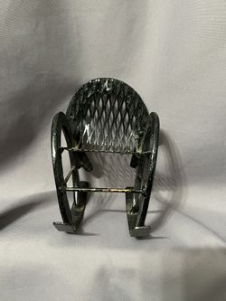 Western Metal Rocking Chair Made from Horseshoes