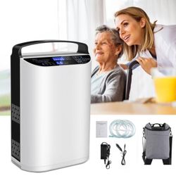 Oxygen Generator for Home Use & Portable,Adjustable 93% Pulse Mode Device,1-5L with Portable Backpack and Accessories