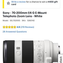 Sony lens 