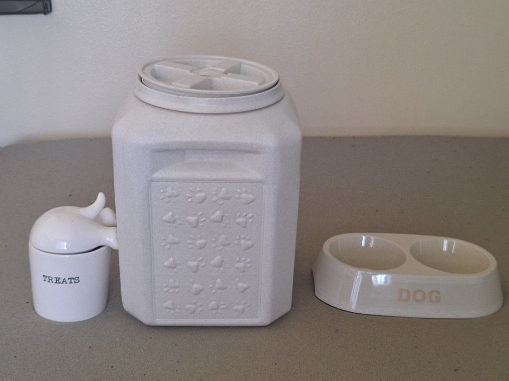 Dog Food Storage/Food Bowl/ Treat Jar