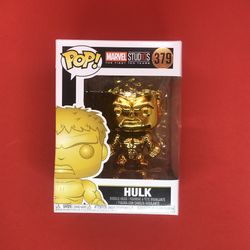 Funko Pop Marvel Studios : Gold Chrome Hulk #379 Vinyl Figure