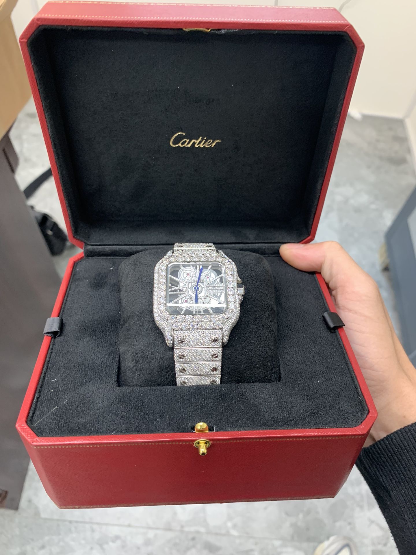 Moissanite cartier skeleton