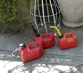 Small gas cans, $10 each