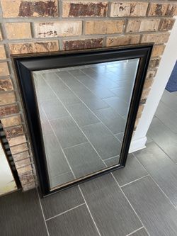 Black and Gold Frame Mirror