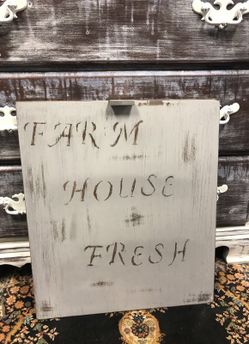 Rustic handmade wooden sign