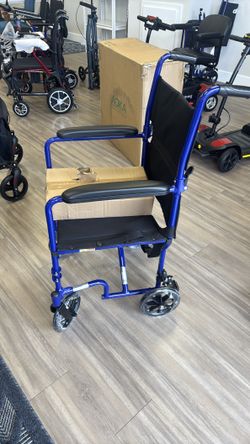 NEW aluminum transport chair 19 in