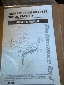 Floor jack to Transmission jack adapter