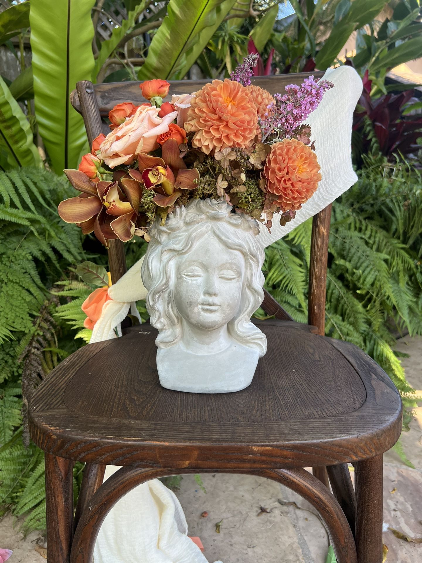 Vase Greek/roman Heads Wedding Decorations