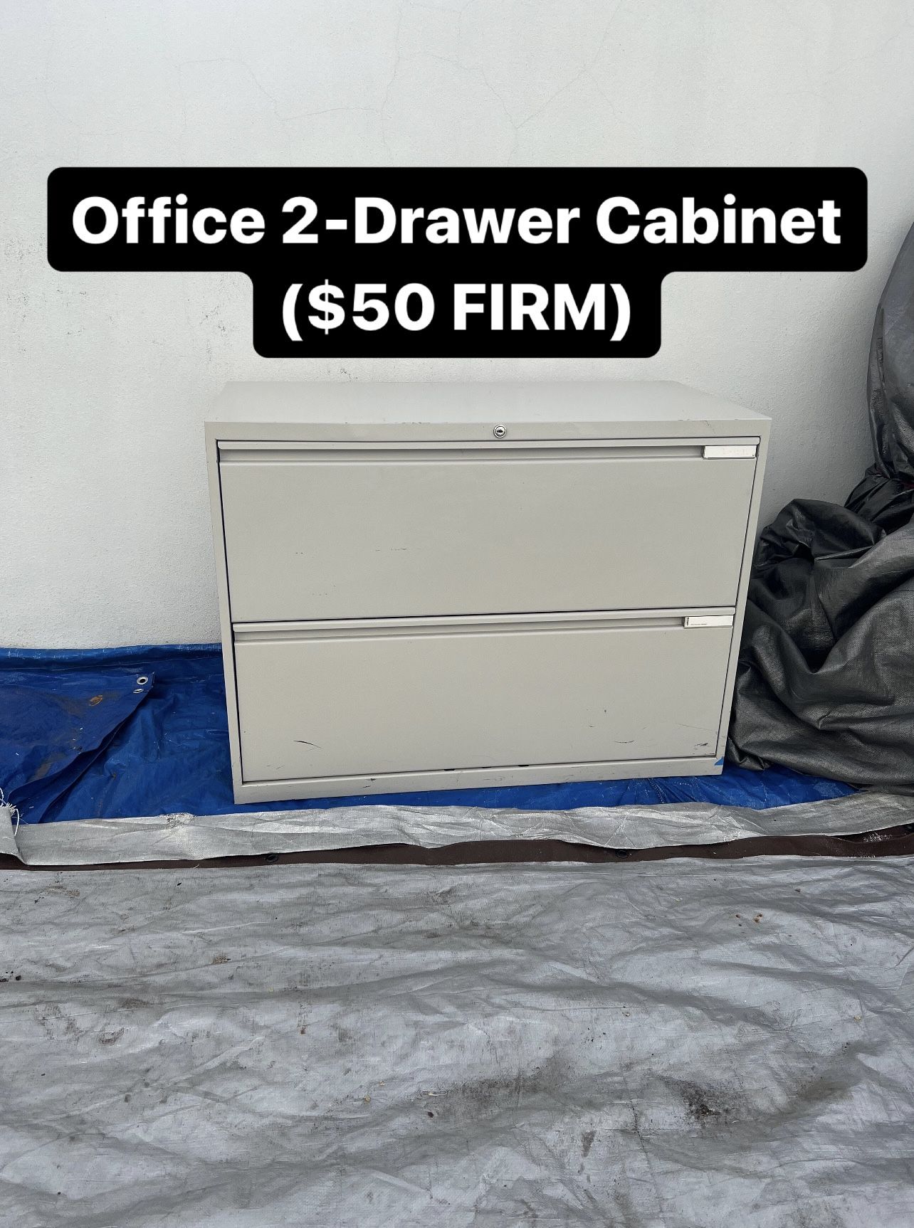 Office 2-Drawer File Cabinet (NO KEYS) PickUp Available Today