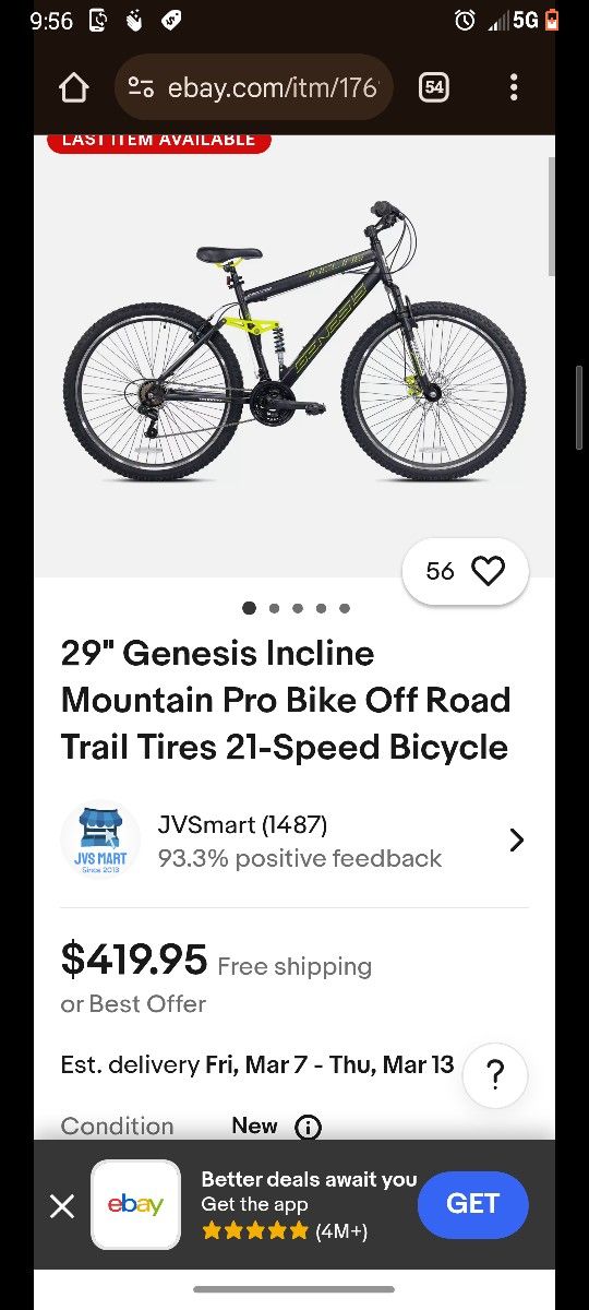 Genesis 21sp 29"Mountain Bike
