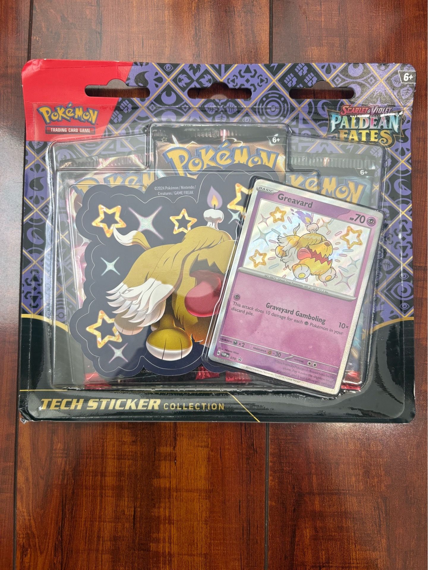 Pokemon Scarlet & Violet Paldean Fates 3 Pack Blister Maschiff Promo Sealed!