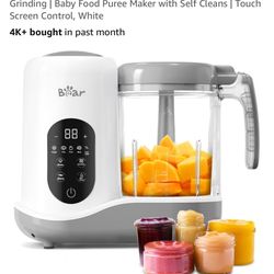 BEAR 2024 Baby Food Maker | One Step Baby Food Processor Steamer Puree Blender | Auto Cooking & Grinding | Baby Food Puree Maker with Self Cleans