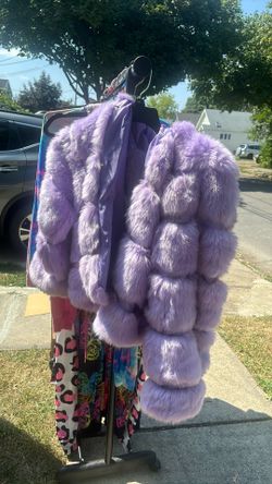 Lavender Faux Fur Coat