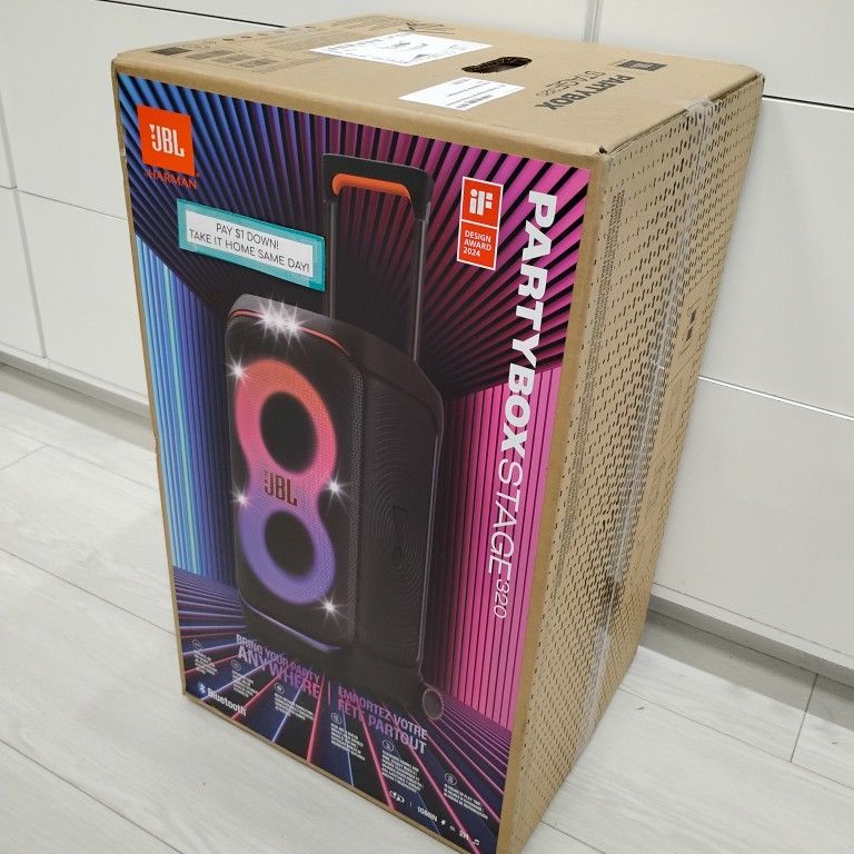 JBL Partybox Stage 320 Bluetooth Speaker New - Pay $5 today and the rest later!!