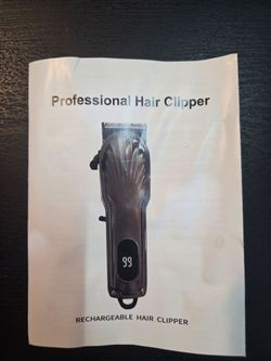 Professional Rechargeable Hair Clipper (Black) #2