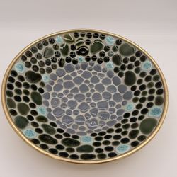 Mid-Century Mosaic Tile Decorative Bowl