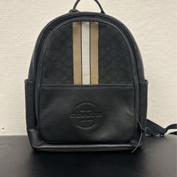 Coach Backpack Leather And Canvas Classic Design