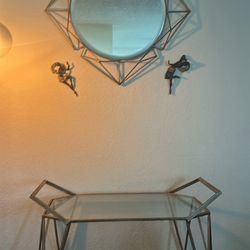 Bar Cart and matching Mirror 