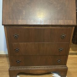Antique Solid Wood Secretary Desk 