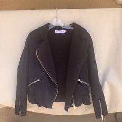 Gypsy Warrior Women’s Medium Black Faux Suede Moto Jacket 