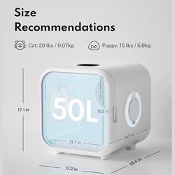 HomeRunPet Cat Dryer, 360° Efficient Automatic and Quiet Box with Smart Temperature Control, Ideal for Small Dogs and Cats