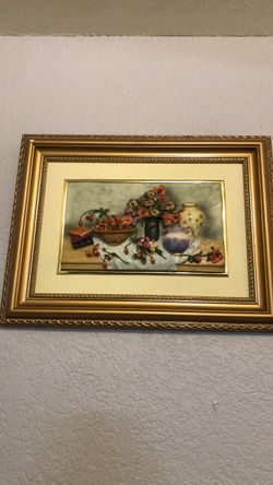 vintage 3D relief still life sculpture,