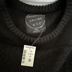 Tonal Striped Crewneck Sweater - Mens Medium