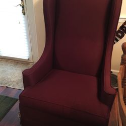 Burgundy upholstered Chair