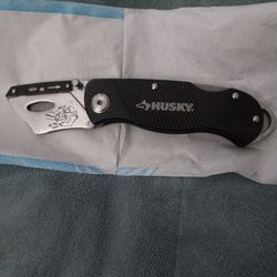Husky Folding Lock-Back Utility Knife