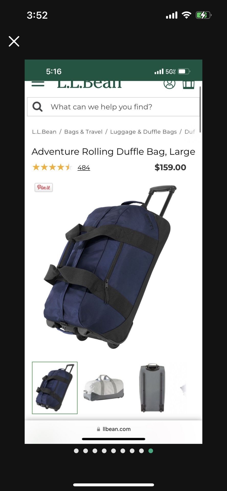 Adventure Rolling Duffle Bag, Large