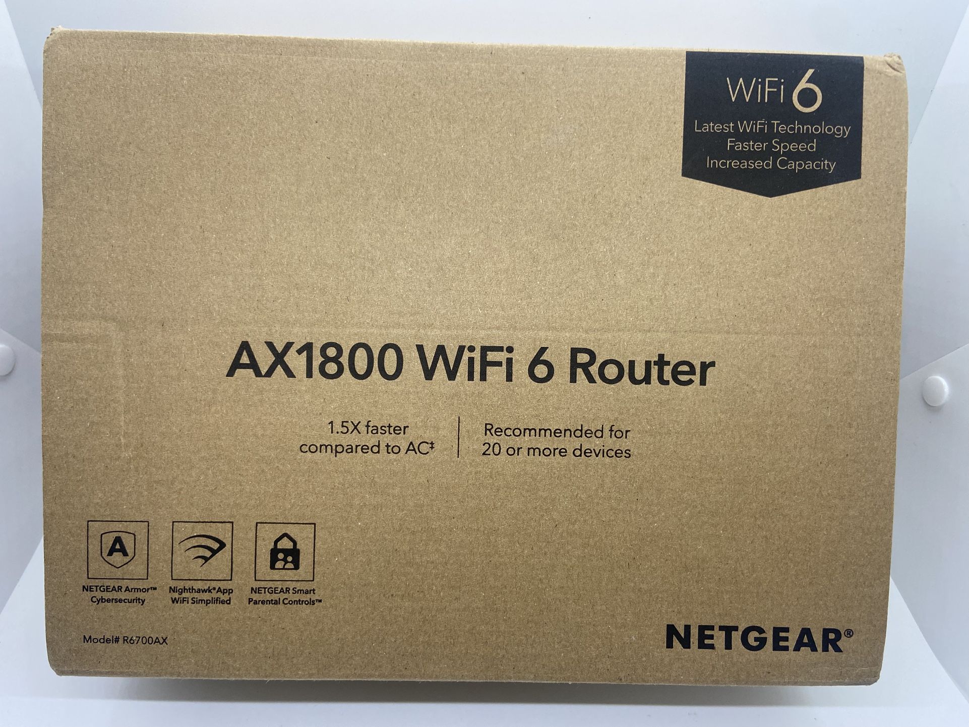 NETGEAR 4-Stream WiFi 6 Router (R6700AX) ,AX1800 Wireless Speed (Up to 1.8 Gbps)