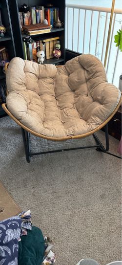 Oversized Papasan Chair with Cushion