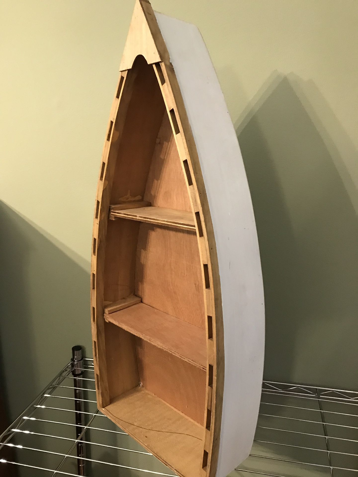 Decorative Canoe shaped wall shelf
