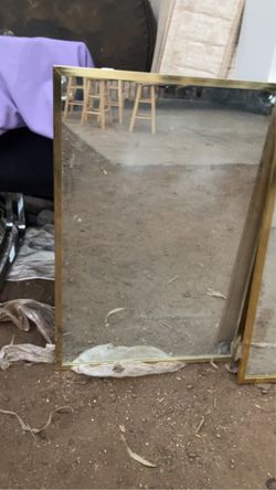 Gym/Dance Studio Special Single Panel Gold Edge Mirrors 