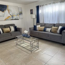 Ashley Sleeper Sofa And Love Seat 