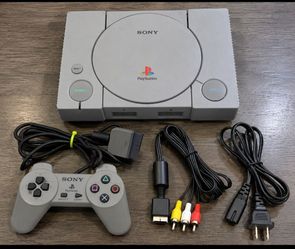 $70 - Pre-Owned Sony Playstation Console 
1 Sony PlayStation Console, 
1 Controller  
Power Cord and rca connector