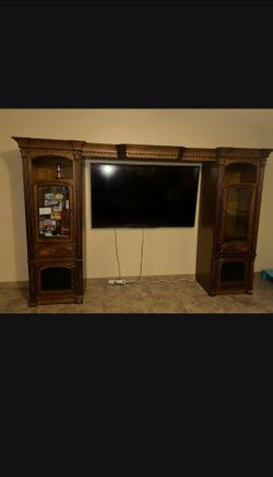 Wood entertainment center