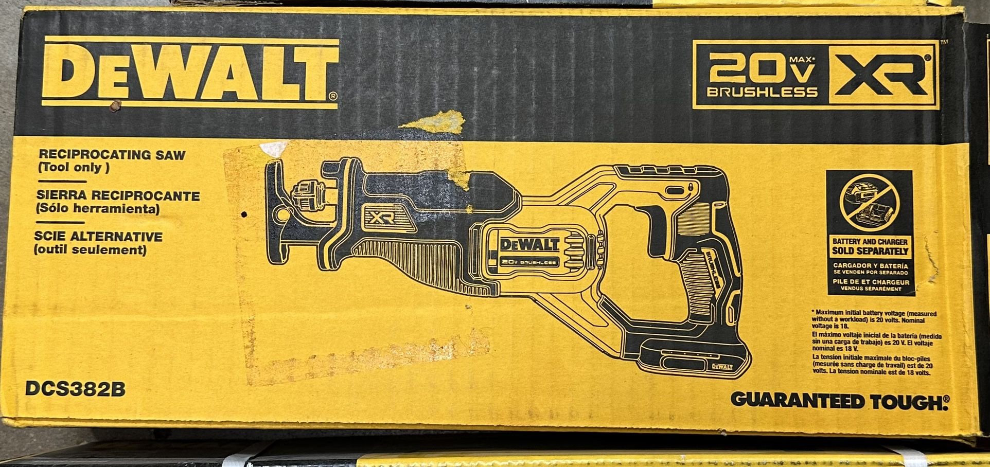 New 20v Dewalt XR Sawzall