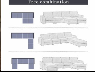 Sectional Sofa + 2 ottomans
