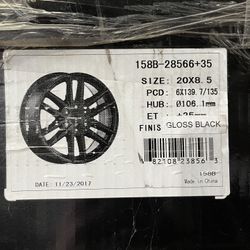 Black Gloss Rims (4) For A Silverado Truck