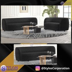  New Sofa and Loveseat (Black or Grey)