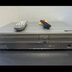 Emerson EWR20V4 DVD VCR Combo Player DVD Recorder w Remote & AV Cables TESTED
