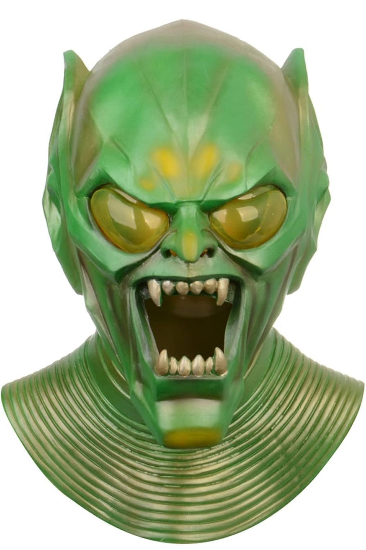 RRANYF Goblin Costume,Latex Green Mask for Cosplay
