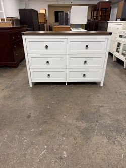 White 6 Drawer Dresser