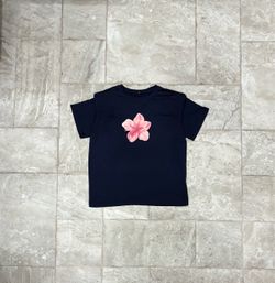 🌺Navy Blue Hibiscus Graphic Tee | Youth