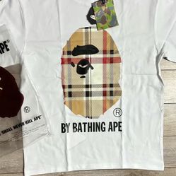 Burberry x bape tee Size small NEW!