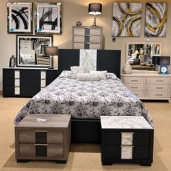 Modern 5 Piece Queen Bedroom Set