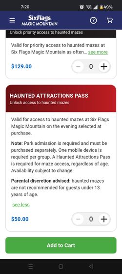 Knots Scary tickets/&(Six Flags Magic Mountain Scary Tickets