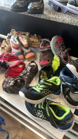 Girl and boy, baby and toddler shoes lot